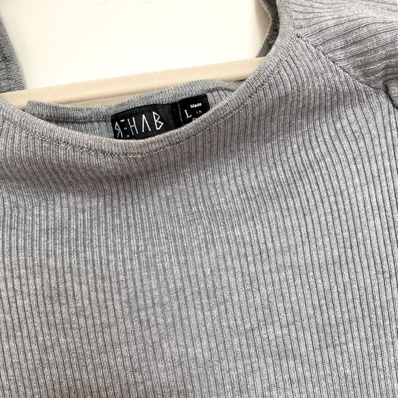 TOBI GRAY RIBBED DRESS‎ | SZ L - Picture 2 of 3